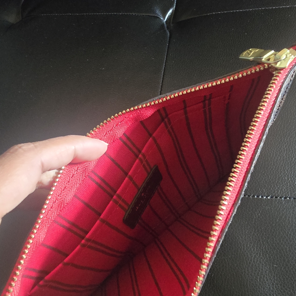 Louis Vuitton Brown and Black Checkered Wristlet - Picture 3 of 3